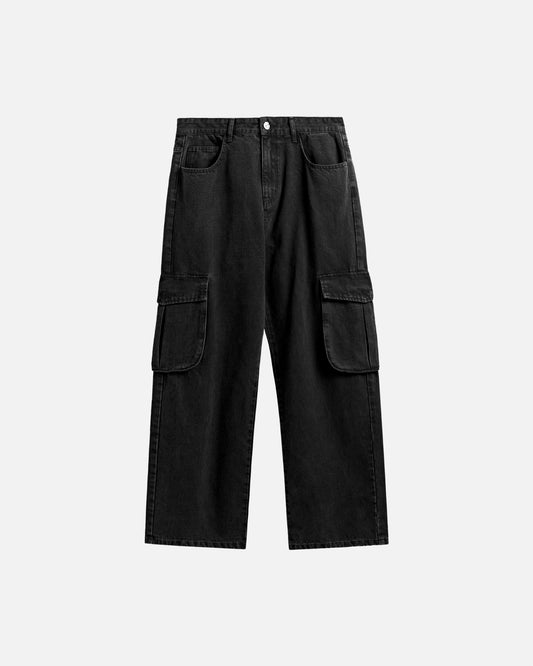 Denim Baggy Cargo Pants