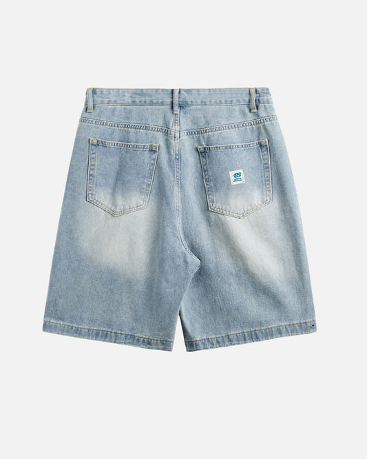 Denim Skater Knee-Cut Shorts