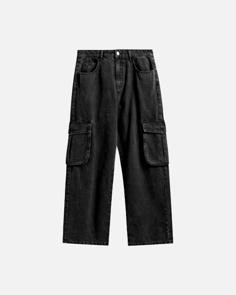 Denim Baggy Cargo Pants